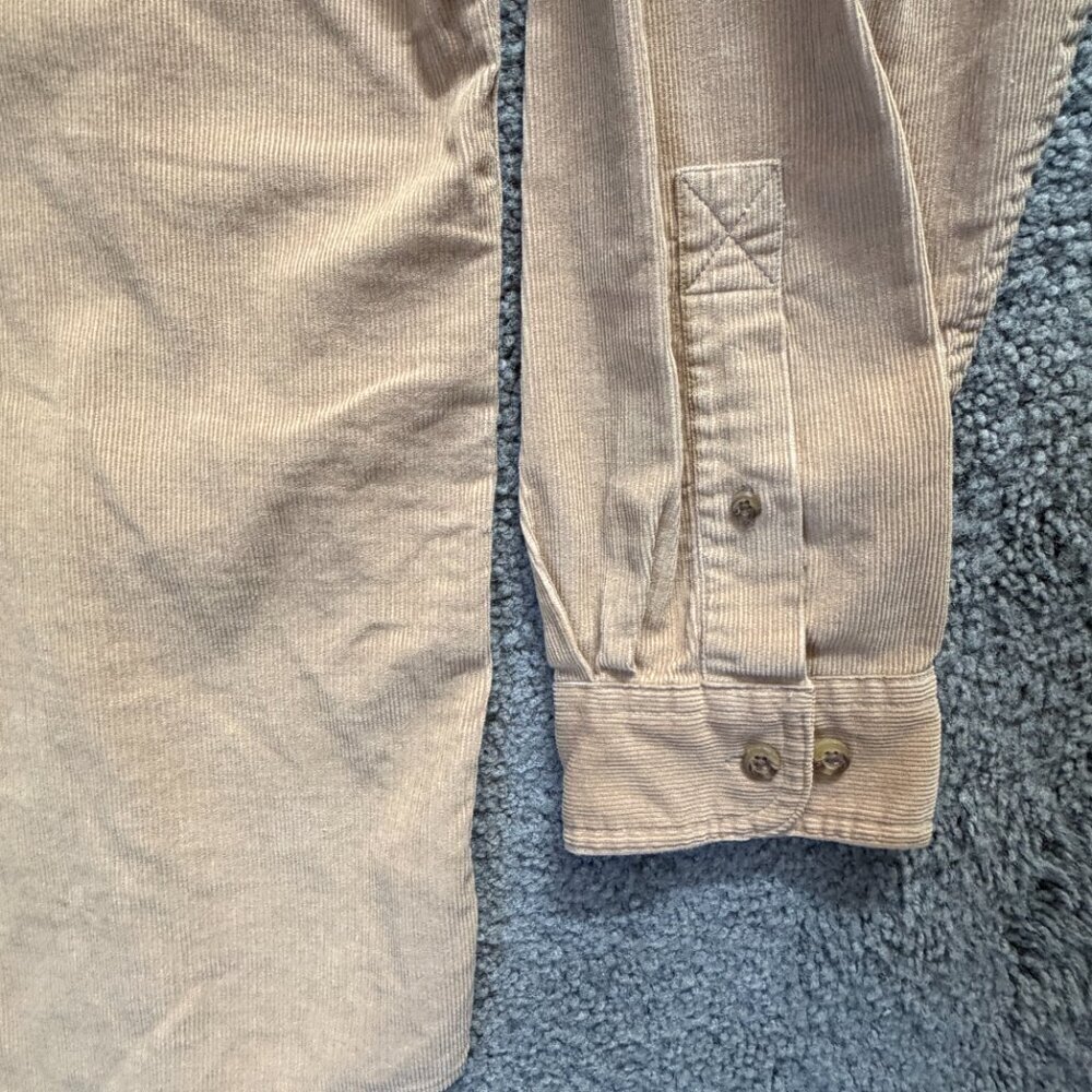 L.L.Bean Classic Fit Corduroy Shirt Men's XL Tall in Camel Color-Very Good Cond. - Picture 5 of 13